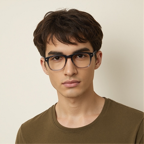 Vincent Chase Blue Transparent Full Rim Square right side