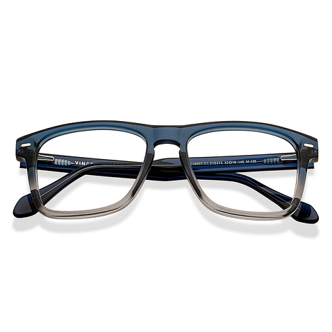 Vincent Chase Blue Transparent Full Rim Square left side