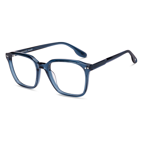 Vincent Chase Blue Transparent Full Rim Square left side