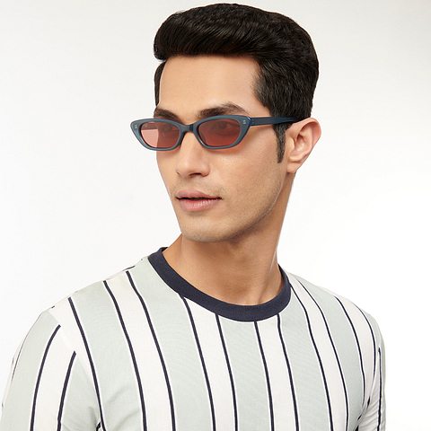 Vincent Chase Online Sky Blue Full Rim Cat Eye right side