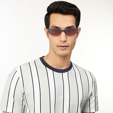 Vincent Chase Online Sky Blue Full Rim Cat Eye left side
