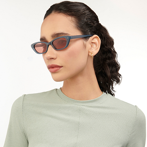 Vincent Chase Online Sky Blue Full Rim Cat Eye right side