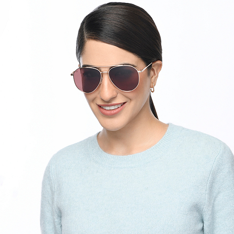 Vincent Chase Online Gold Full Rim Aviator left side