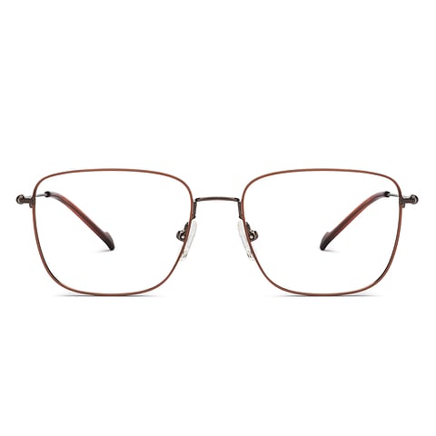 Vincent Chase Online Brown Gunmetal Full Rim Rectangle left side