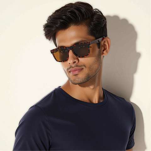 Vincent Chase Polarized Light Brown Full Rim Square right side