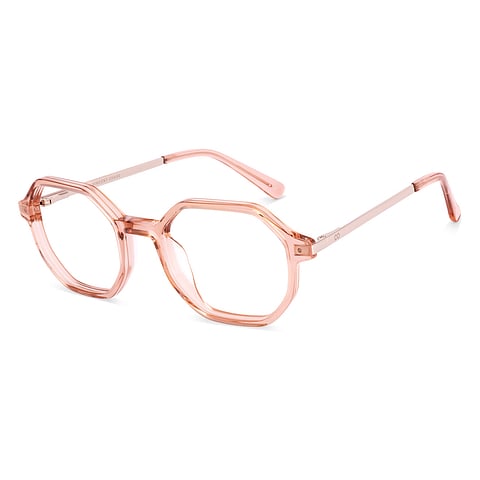 Vincent Chase Brown Transparent Full Rim Geometric right side