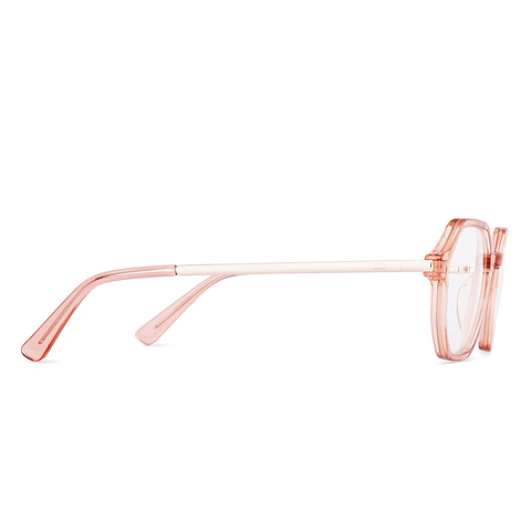 Vincent Chase Brown Transparent Full Rim Geometric left side