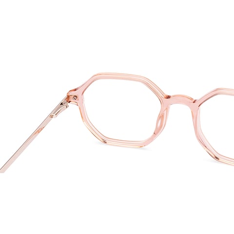 Vincent Chase Brown Transparent Full Rim Geometric right side