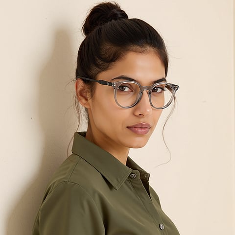 Vincent Chase Crystal Transparent Full Rim Round right side Vincent Chase Crystal Transparent Full Rim Round right side