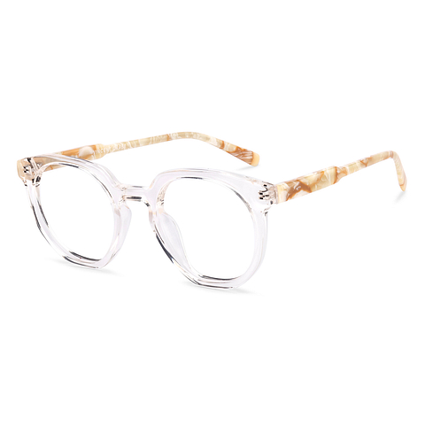 Crystal Yellow Demi Full Rim Round Vincent Chase Classic Acetate