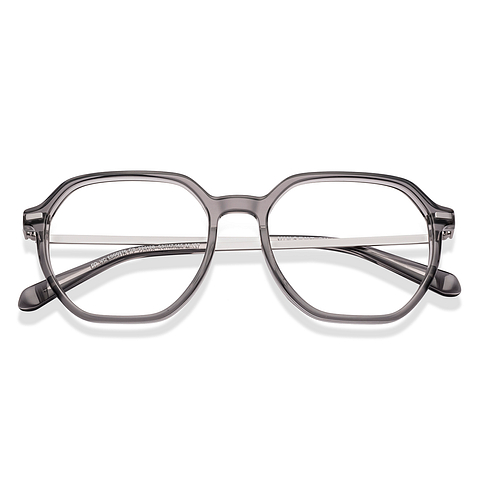 Vincent Chase Online Gray Transparent Full Rim Geometric left side