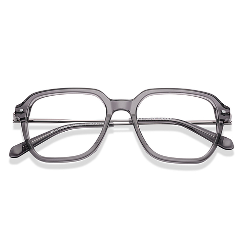 Vincent Chase Gray Transparent Full Rim Square left side