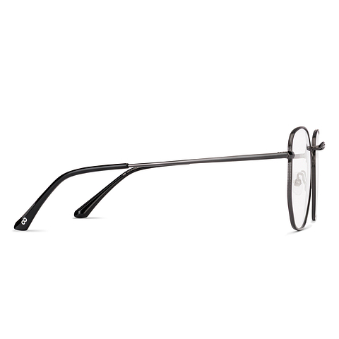 Vincent Chase Online Dark Gunmetal Full Rim Geometric left side