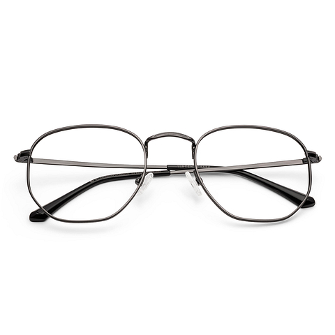 Vincent Chase Online Dark Gunmetal Full Rim Geometric left side