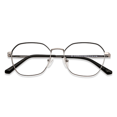 Vincent Chase Dark Gunmetal Full Rim Geometric left side