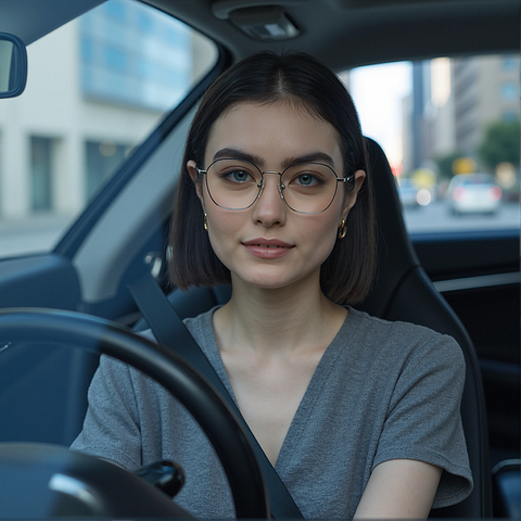 Vincent Chase Dark Gunmetal Full Rim Geometric right side
