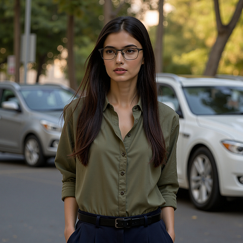 Vincent Chase Online Dark Gunmetal Full Rim Rectangle right side