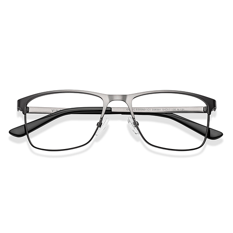 Vincent Chase Online Dark Gunmetal Full Rim Rectangle left side