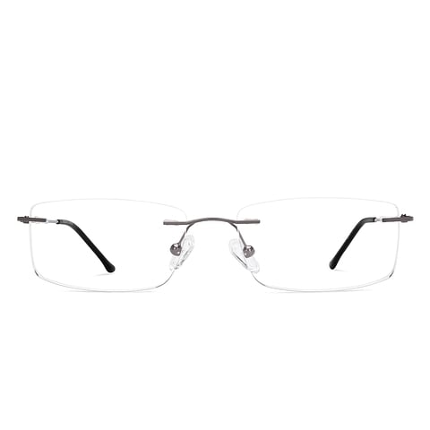 Vincent Chase Dark Gunmetal Rimless Rectangle right side Vincent Chase Dark Gunmetal Rimless Rectangle right side