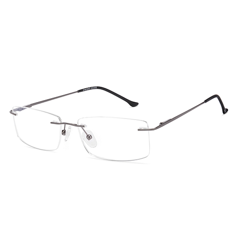 Vincent Chase Dark Gunmetal Rimless Rectangle right side Vincent Chase Dark Gunmetal Rimless Rectangle right side
