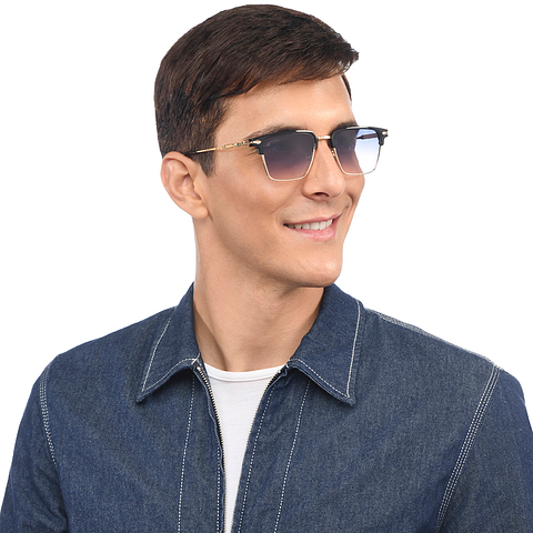 Vincent Chase Polarized Black Full Rim Clubmaster right side