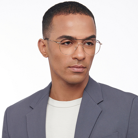 Vincent Chase Online Black Full Rim Aviator left side