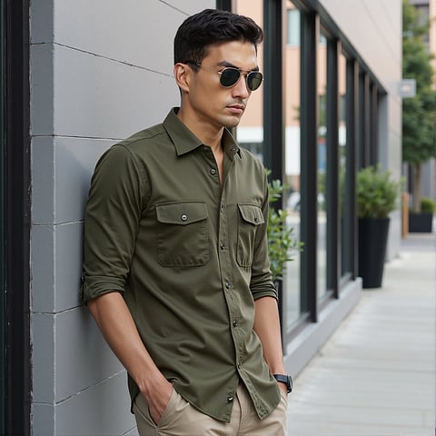 Vincent Chase Polarized Gold Full Rim Aviator left side