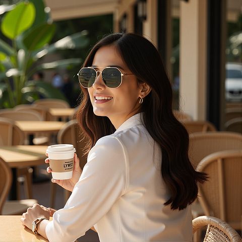 Buy Gold Black Full Rim Geometric Vincent Chase LIVEWIRE VC