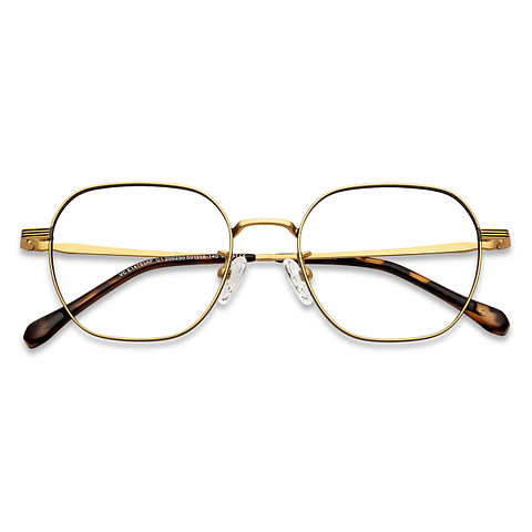 Vincent Chase Gold Black Full Rim Round left side