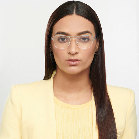 Vincent Chase Online Gold Half Rim Square left side