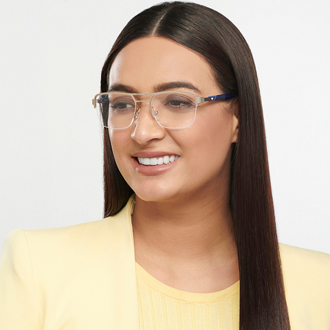 Vincent Chase Online Gold Half Rim Square right side