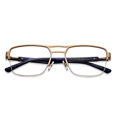 Vincent Chase Online Gold Half Rim Rectangle left side