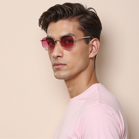 Vincent Chase Polarized Gold Full Rim Round right side