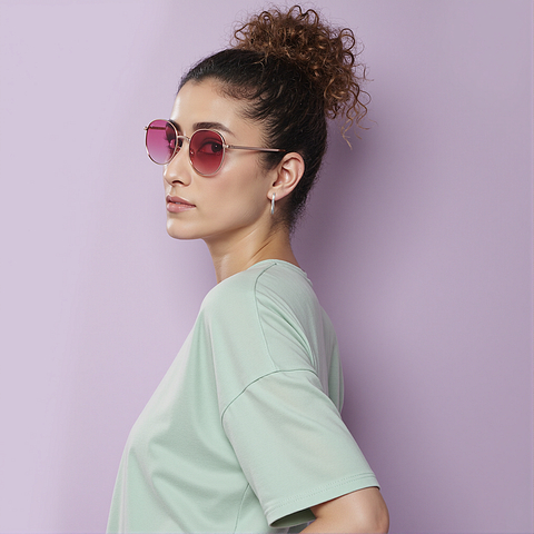 Vincent Chase Polarized Gold Full Rim Round right side