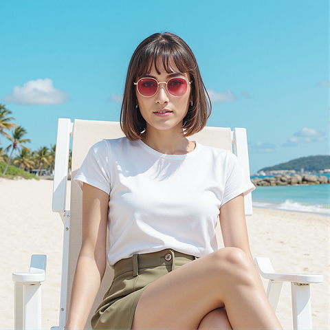 Vincent Chase Polarized Gold Full Rim Round right side