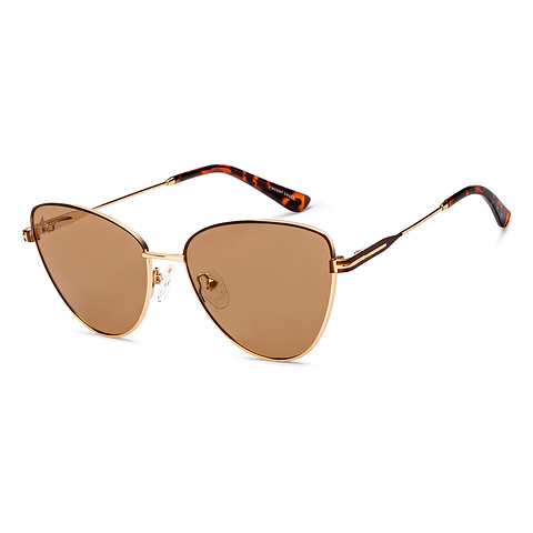 Vincent Chase Polarized Gold Full Rim Cat Eye left side