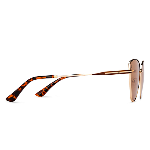 Vincent Chase Polarized Gold Full Rim Cat Eye left side