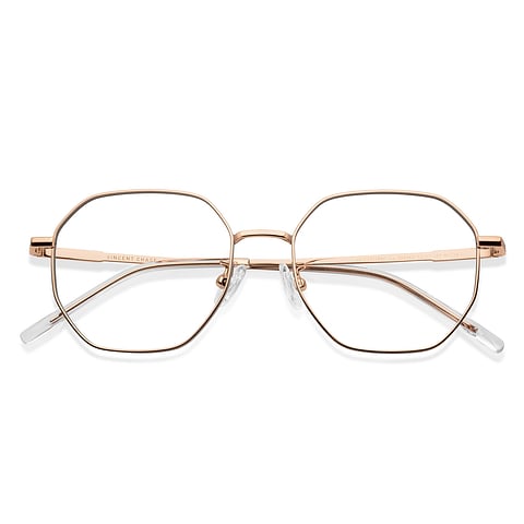 Vincent Chase Gold Full Rim Hexagonal left side