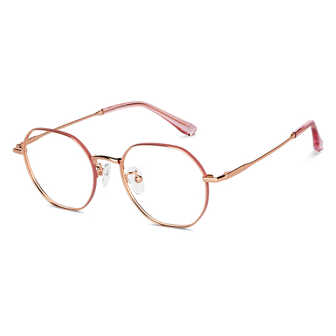 Vincent Chase Gold Pink Full Rim Round left side