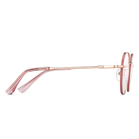 Vincent Chase Gold Pink Full Rim Round left side