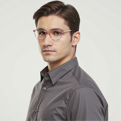 Vincent Chase Pink Transparent Full Rim Cat Eye right side