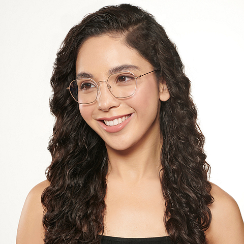 Vincent Chase Online Gold Full Rim Geometric left side