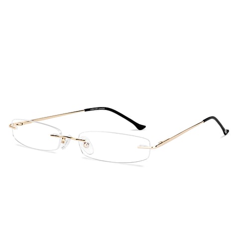 Vincent Chase Gold Rimless Rectangle left side