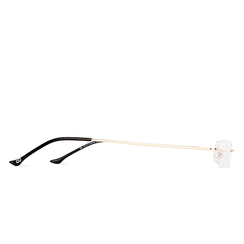 Vincent Chase Gold Rimless Rectangle left side