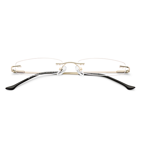 Vincent Chase Gold Rimless Rectangle left side