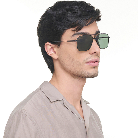 Vincent Chase Polarized Black Full Rim Rectangle left side