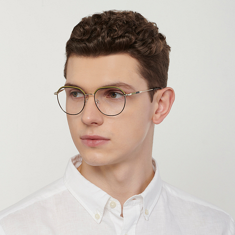 Vincent Chase Online Bottle Green Full Rim Geometric right side