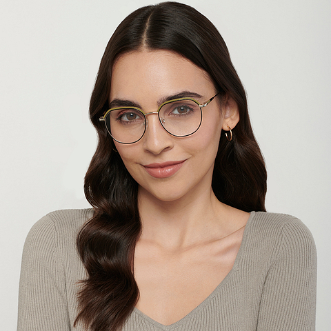 Vincent Chase Online Bottle Green Full Rim Geometric left side