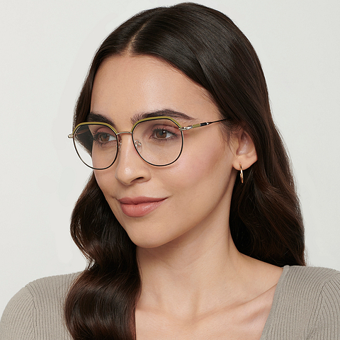 Vincent Chase Online Bottle Green Full Rim Geometric right side