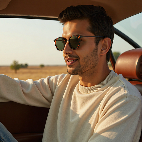 Vincent Chase Polarized Demi Full Rim Round left side